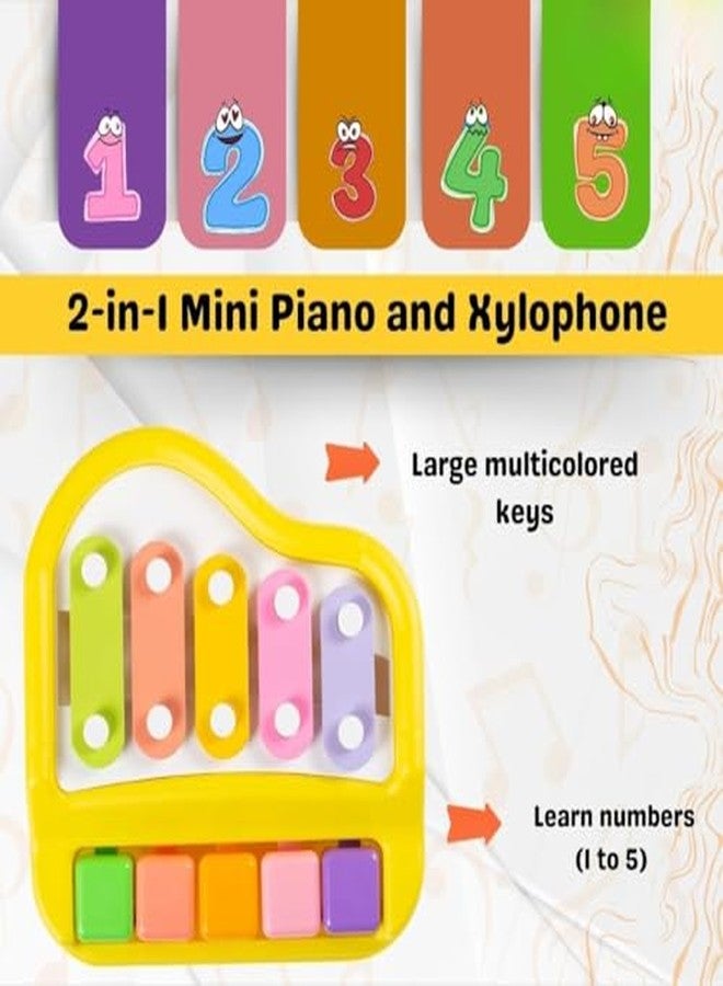 BANNI 2-in-1 Xylophone Piano Toy for Kids - Colorful Musical Instrument with Mallets | Early Learning Keyboard & Percussion Toy for Toddlers Ages 1-5 | Safe & Durable Gift - Image 3